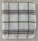 6 Waffle Weave Cotton Blend Plaid Dish Cloths Rags Kitchen Towels 12 x12 