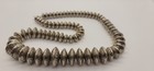 Vintage Sterling Silver Navajo Graduated Pearl Necklace Floral Stamps