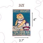4pc Funny Cat Magnets   Vintage Kitty Biscuits Art Cats Magnet For Fridge Kit   