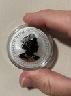 2024 Tiger Snake Queen Elizabeth Australia Round Medal Token 1oz Fine Silver 999