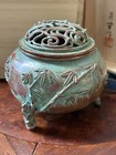 Japanese Takaoka Copperware Wax Metal Incense Burner By Tsukiyoshi With Box Fs