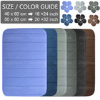 3pcs Memory Foam Bath Mat Pedestal Set Non Slip Toilet Bathroom Contour Rugs
