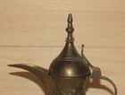 Vintage Middle East Hand Made Brass Coffee Tea Pot With Spout