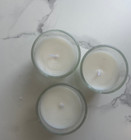 Set Of 12 Votive Candles In Glass Containers - 15 Hour Burn Life - White Votives