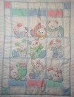 Vintage Fisher Price Puffalump Baby Crib Comforter Quilt Blanket Pony Bear Bunny