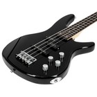 Glarry Black Gib Right Handed 4 String Electric Bass Guitar W  Gigbag Strap Tool