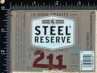 Steel Reserve 211 Beer Label  - Wisconsin