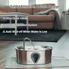 Gngpet Cat Water Fountain 3 5l Stainless  Quiet Pump
