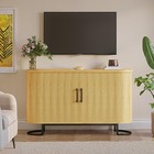 47 2  Buffet Cabinet With Storage Fluted Sideboard Cabinet