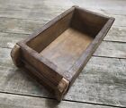   Old Handmade Rustic Primitive Farmhouse Decor Vintage Wooden Brick Mold Box
