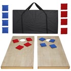 4x2  Diy Wooden Bean Bag Toss Cornhole Game Set Of 2 Boards 8 Beanbags Foldable