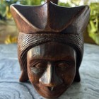 Vintage Carved Wood Igorot Philippines Figure Ladle   Offering Spoon Decor 18   