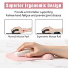 Hsurbtra Ergonomic Mouse Pad With Wrist Rest 9 5l X 8 3w Inches  Pink