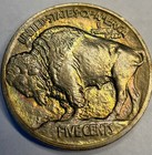 1913 Type 1 Indian Head Buffalo Nickel  Original Rainbow Tone   Bu great Strike 
