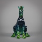 Clearware Green blue Huso Sitting Draft  Breyer Stablemate Sized 1 32