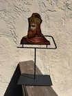 St  Olaff King Stained Glass Fragment  Kilnfired  19th Century Museum Mount