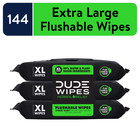 Dude Wipes Flushable Wipes 3 Pack  144 Xl Wipes  Herbal Relief