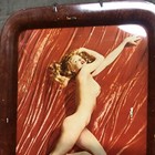 Vintage Marilyn Monroe Nude Naked Tray Pinup Advertising 12  X 17  Serving Metal