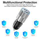 40w Dual Pd Port Adapter Car Charger For Iphone Samsung Usb C Fast Charging Cube