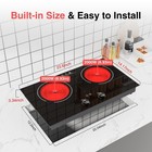Protable Electric Radiant Cooktop 24  Electric Stove 2 Burner Hot Plate 4000w