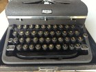 Royal Quiet Deluxe Portable Typewriter Vintage Black case Works