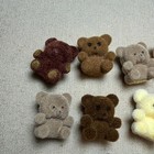 Lot Of 42 Flocked Fuzzy Miniature Teddy Bears 1    Vintage Crafting Minis Dioramas