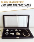 Novel Box Jewelry Display Case Black Leatherette 8 1x4 75x2 Medium Jewelry