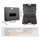 1 2  Drive Impact Socket Set  65 Piece Sae 3 8  To 1-1 4  And Metric 10-24mm  6