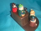 Lot 6 Rare Vtg Painted Pewter Thimbles Made In England  Hand Painted  Various 