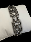 Vintage Monet Bracelet Marcasite   Rhinestone
