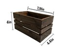 Self Watering Rectangle Rustic Crate Planter 7 9in X 4 4in X 4in