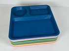 Lot Of 18 Pillowfort Colorful Plastic Divided Children Food Daycare Lunch Trays