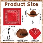Halloween Pet Cowboy Costume Accessories Set Dog Cat Cowboy Hat With Bandana