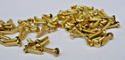 100 Brass Plated Small Wood Screw Size  2 X 3 8  Round Head Phillips Qty 100 