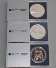 1986 1987 1988 Canada Silver Dollar 3 Coin Proof Like Canadian  1 Lot 50  Silver
