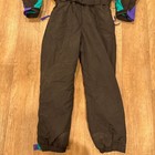 Vintage Columbia Radial Sleeve Mens L One Piece Ski Suit Snowsuit Black Teal 90s