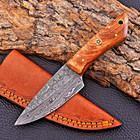 Custom Hand Made Damascus Hunting Skinning Knife Hand Forged Damascus Steel 2941