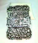 Nathaniel Mills 1841 Sterling  castle Top  Calling Card Case