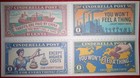 4 Cinderella Post Artistamps Of Tarrifs  You Won t Feel   u s  Government Satire