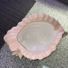 Pink Conch Glazed Ceramic Shell Planter By Coastal Regency Vintage Atlantic Deco