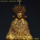 4 4  Tibet Buddhism Temple Bronze Gilt 24k Gold Enlightenment Buddha Statue