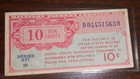 Military Payment Certification Series 471 - 10 Cents - B04451563 B Very Rare  Xf