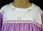 Sz 5 Cute Vintage Kate Greenaway Purple Shift Dress Sheer Long Sleeves Some Tlc