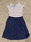 Old Navy  Lot Of  Two Girls Size L 10-12 Dots   Stripes Print  Dresses Euc