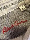 Robert Graham Classic Fit Xl White Cotton Guayabera Shirt Contrast Cuff 34 35
