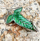Leaves Of Lorien Brooch   Elven Leaf Platinum   Gift Lotr Fantasy Cosplay
