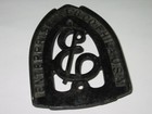 Antique Sad Flat Iron Trivet Enterprise Phila  Usa Cast Vintage Iron Holder