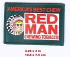 Red Man Chewing Tobacco Embroidered Tactical Morale Patch Hook   Loop Usa Seller