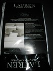 Ralph Lauren Spencer Border Euro Pillow Sham White With Taupe khaki Trim New