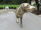 Signed 1910 Jennings Brothers Large Silver Plate Setter  Pointer Retriever Dog